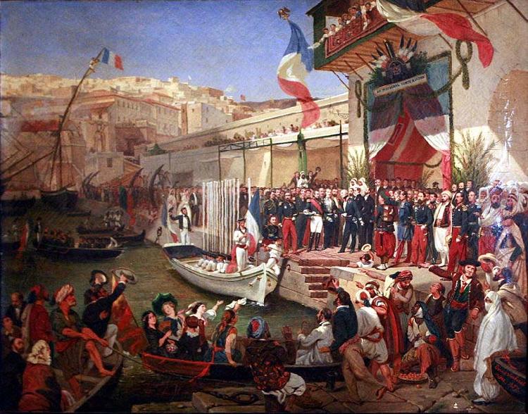 Ernest Francis Vacherot Arrival of Marshal Randon in Algiers in 1857. oil painting image